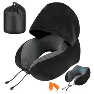 Travesseiro de Viagem com capuz - presente para quem viaja muito